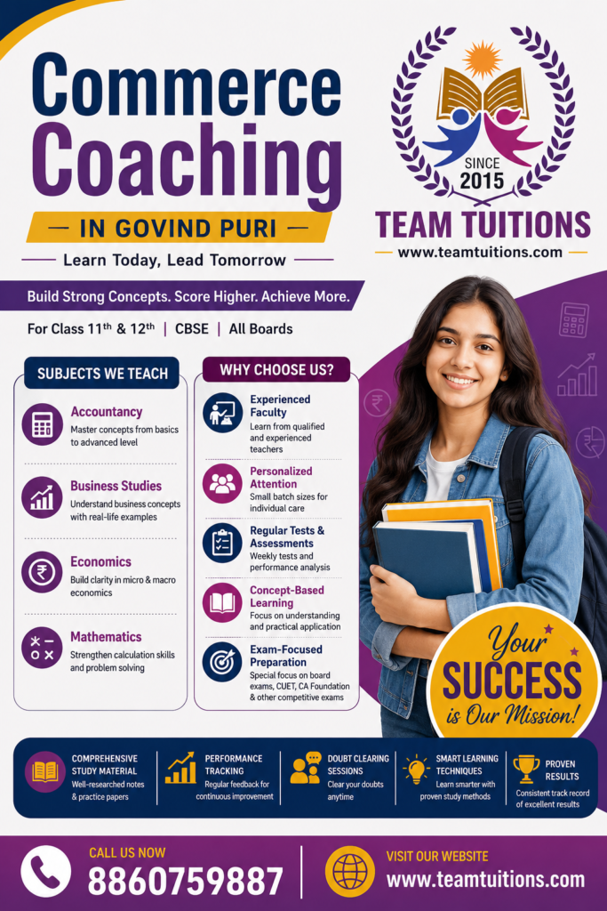 Commerce Coaching in Govind Puri