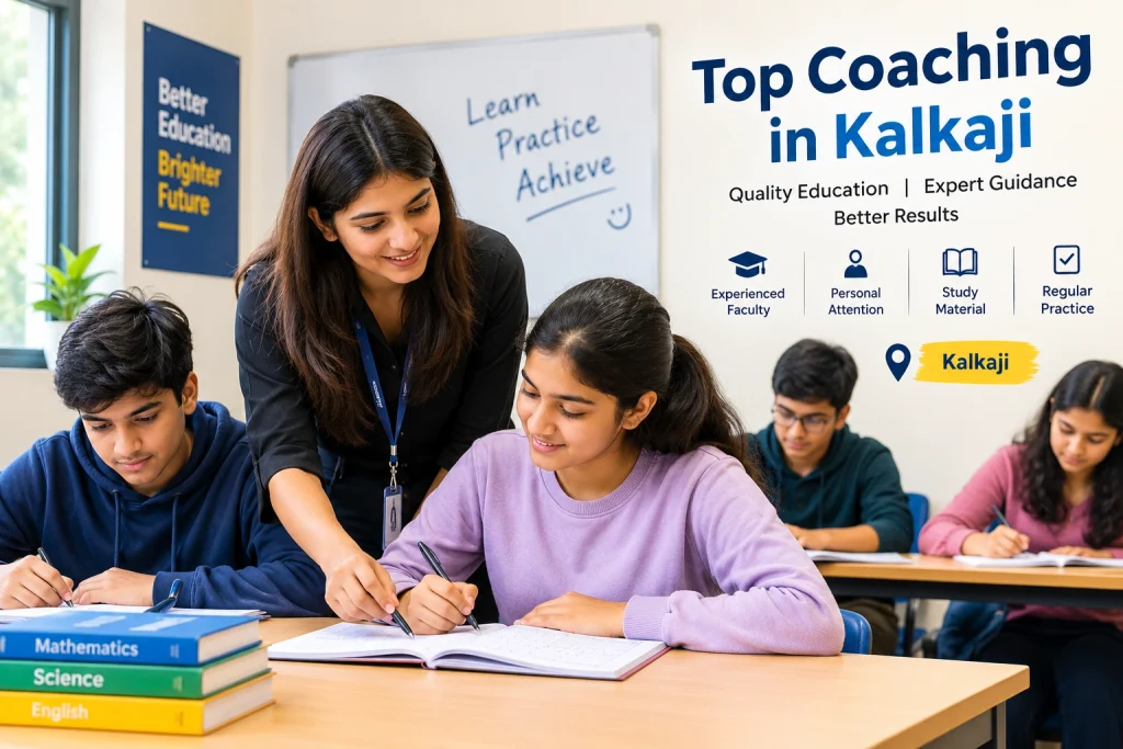 Quality coaching in Kalkaji with teacher and students